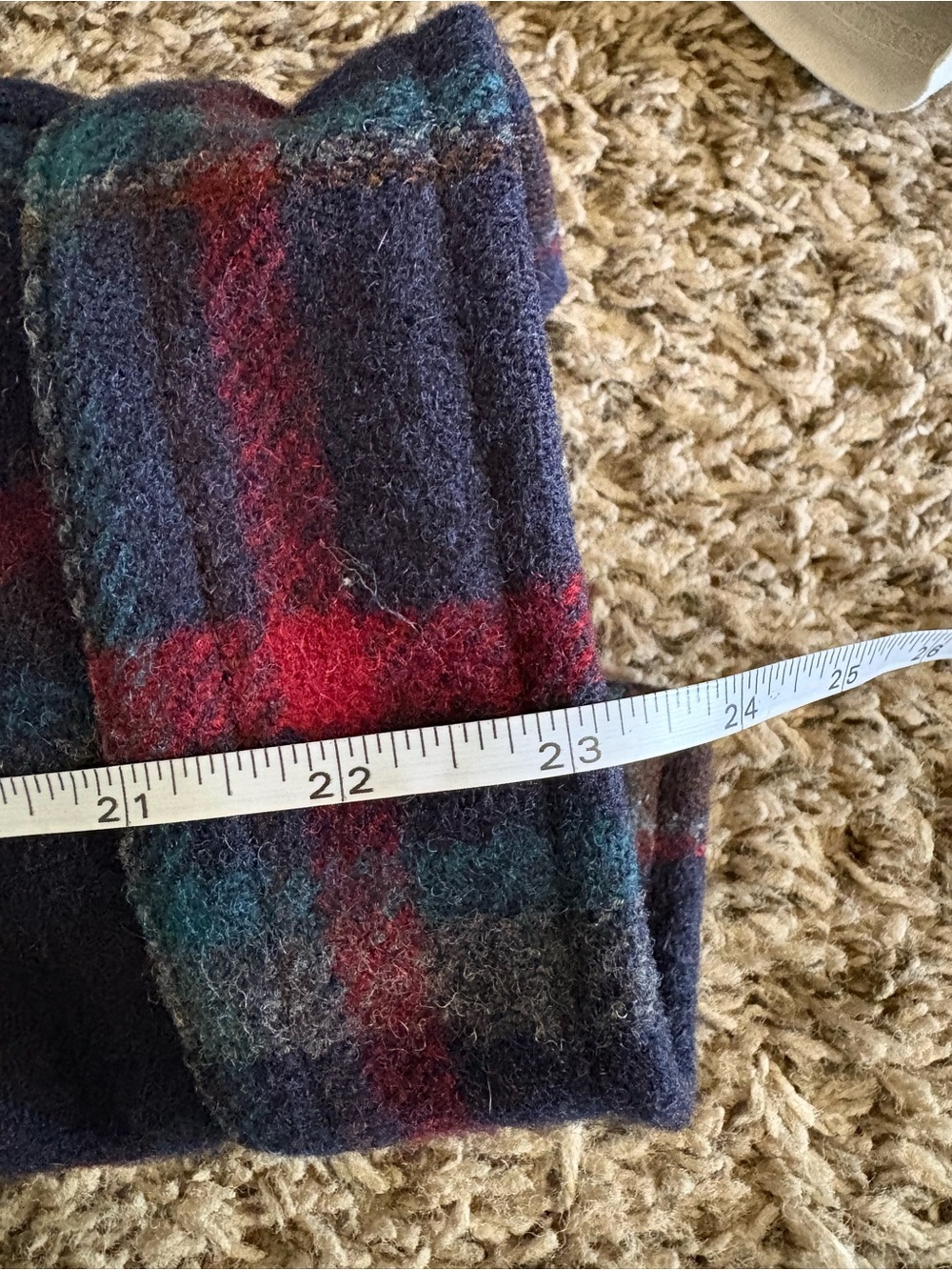 Cabincore Oversized Fall Plaid Vintage Pendleton Navy & Green Wool Shacket Large - Picture 6 of 6